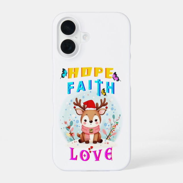 Funda Para iPhone 16 Hope Faith Love (Reverso )