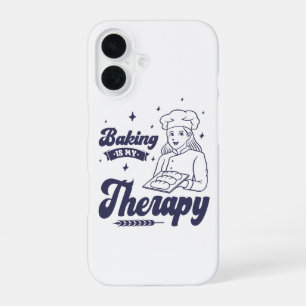 Funda Para iPhone 16 Hornear Es Mi Terapia, Regalos Divertidos para Che