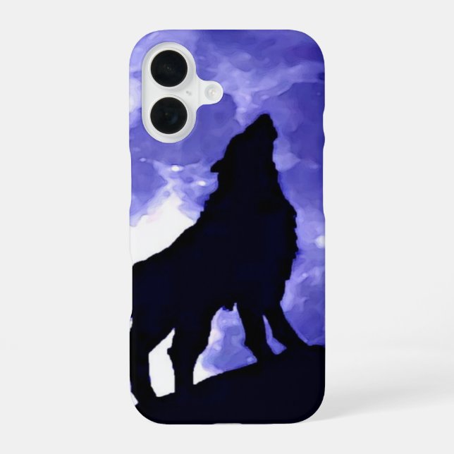 Funda Para iPhone 16 Howling Wolf & Fullmoon (Reverso )