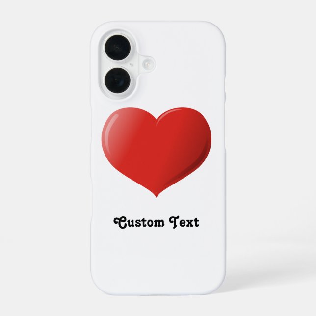 Funda Para iPhone 16 Icono de corazón 3D (Reverso )