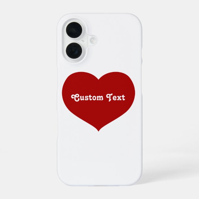 Funda Para iPhone 16 Icono de corazón plano (Reverso )