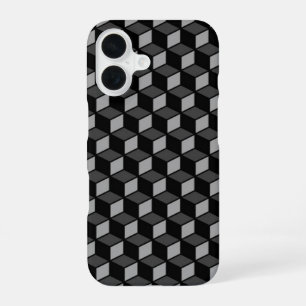 Funda Para iPhone 16 Ilusión óptica negra 3D