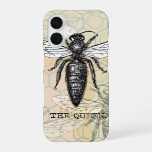 Funda Para iPhone 16 Ilustración antigua de insecto bug abeja reina