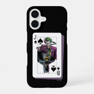 Funda Para iPhone 16 Ilustración de carta de juego de Joker y Batman Sp