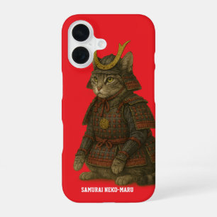 Funda Para iPhone 16 Ilustración de gato guerrero blindado