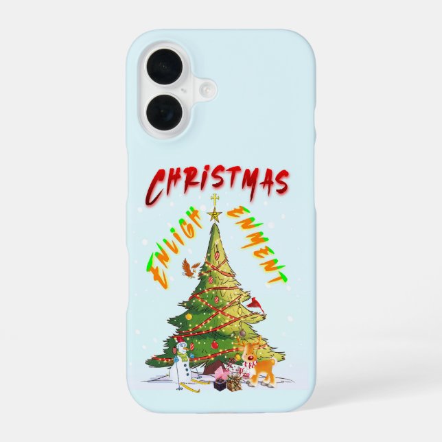 Funda Para iPhone 16 Ilustración de navidades (Reverso )