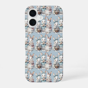Funda Para iPhone 16 Ilustración en acuarela de las hermanas conejitas