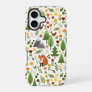 Funda Para iPhone 16 Ilustraciones de estilo escandinavo sobre el patró