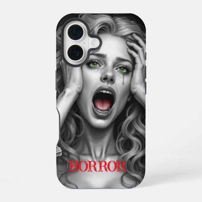 Funda Para iPhone 16 Imagen de terror (Reverso )