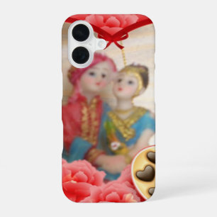 Funda Para iPhone 16 Impresión de arte de corazón de amor romántico