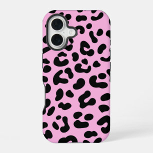 Funda Para iPhone 16 Impresión de guepardo rosa pastel