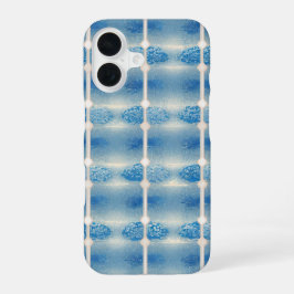 Funda Para iPhone 16 Indigo Tile & Plant Pattern Phone Case