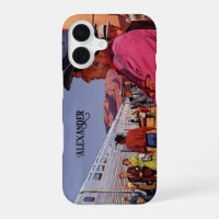Indio americano nativo vintage en una estación de