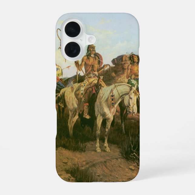 Funda Para iPhone 16 Indios antiguos, Merodeadores de la pradera, Seltz (Reverso )