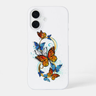 Funda Para iPhone 16 Infinidad de Mariposas Monarca