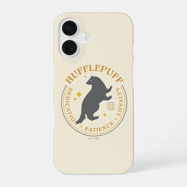 Funda Para iPhone 16 Insignia de Orgullo de la Casa HUFFLEPUFF™ Tejón (Reverso )