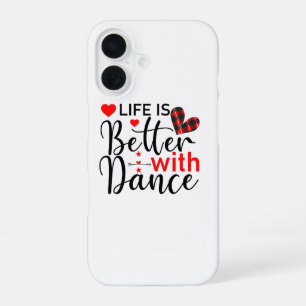 Funda Para iPhone 16 Inspirador "La vida es mejor con baile"