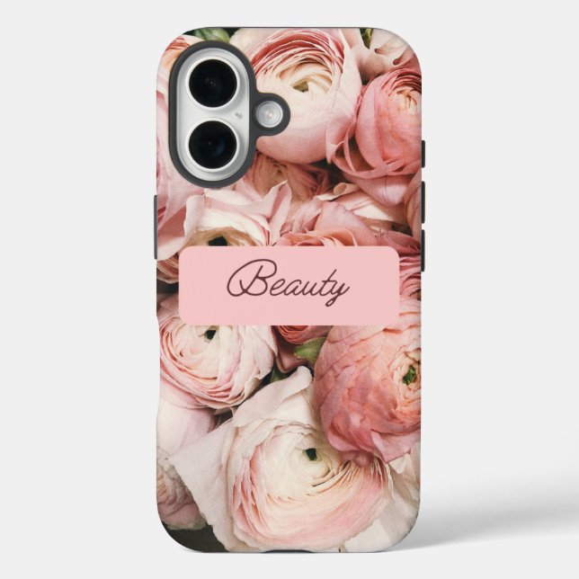 Funda para iPhone 16 / iPad Peonía Rosa Romántica (Reverso )