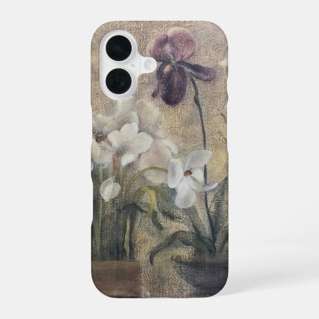 Funda Para iPhone 16 Iris en flor (Reverso )