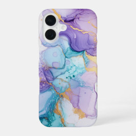 Funda Para iPhone 16 Iris Lumière Lujo Lavanda Acuarela Agua