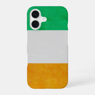 Funda Para iPhone 16 Irlanda Grunge- Bandera Tricolor Irlandesa