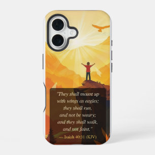 Funda Para iPhone 16 Isaías 40:31 Volar como Águilas — Versículo Bíblic