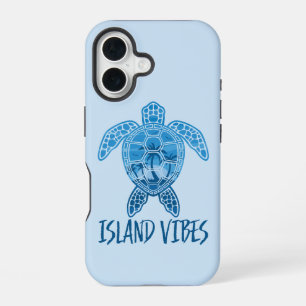 Funda Para iPhone 16 Isla Vibes Tropical Sunset Sea Tortuga Diseño