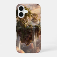 Islas flotantes surrealistas con cascadas