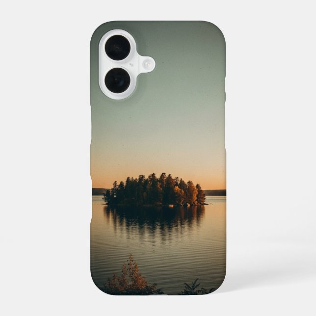 Funda Para iPhone 16 Islote vintage al atardecer (Reverso )