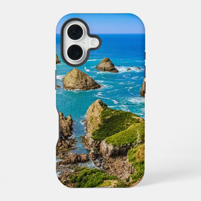 Funda Para iPhone 16 Islotes de Nugget Point, Nueva Zelanda (Reverso )
