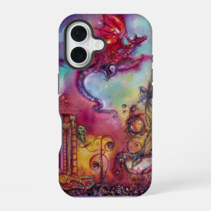 FUNDA PARA iPhone 16 JARDÍN DE LAS SOMBRAS PERDIDAS / DRAGÓN ROJO VOLAD