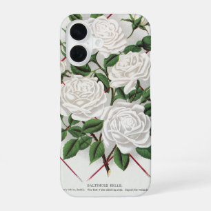 Funda Para iPhone 16 Jardín de rosas trepadoras blancas antiguas victor