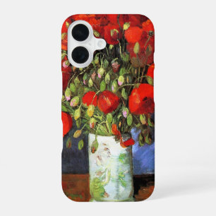 Funda Para iPhone 16 Jarrón con amapolas rojas pintura de Van Gogh