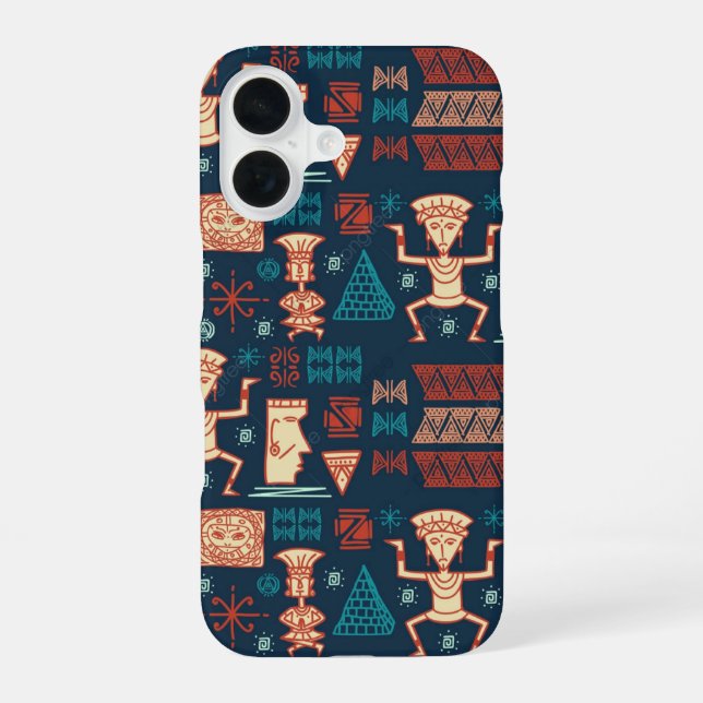 FUNDA PARA iPhone 16 JEROGLÍFICO (Reverso )