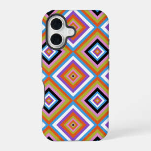Funda Para iPhone 16 Jester Motley Trippy Diamantes Colorido Geométrico