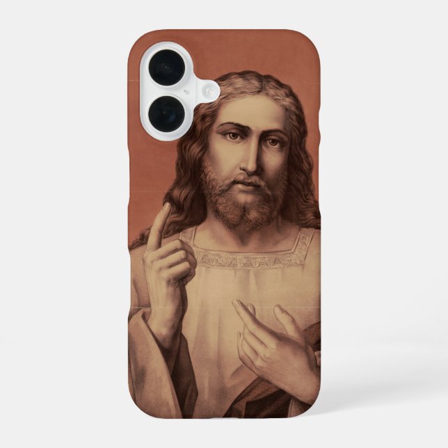 Funda Para iPhone 16 Jesucristo el Maestro  (Reverso )