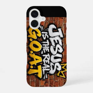 Funda Para iPhone 16 Jesús es el verdadero G.O.A.T