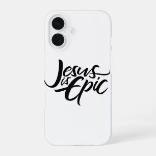 Funda Para iPhone 16 Jesús es ÉPICO - Caligrafía Cristiana Lettering