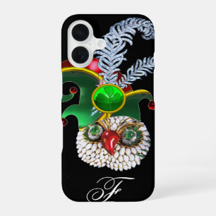 FUNDA PARA iPhone 16 JEWEL OWL, GORRA ELF, CARACTERES DE SHAMROCK Y DIA
