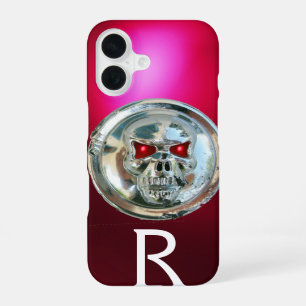 Funda Para iPhone 16 JINETES DE CALAVERA MONOGRAMA Rojo Burdeos