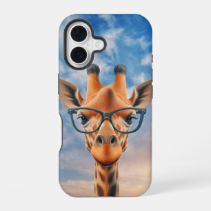 Funda Para iPhone 16 Jirafa con gafas