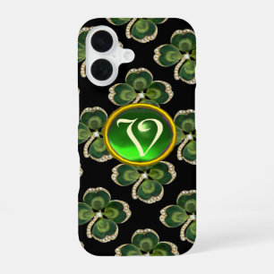 Funda Para iPhone 16 Joya de oro de trébol de San Patricio con perlas