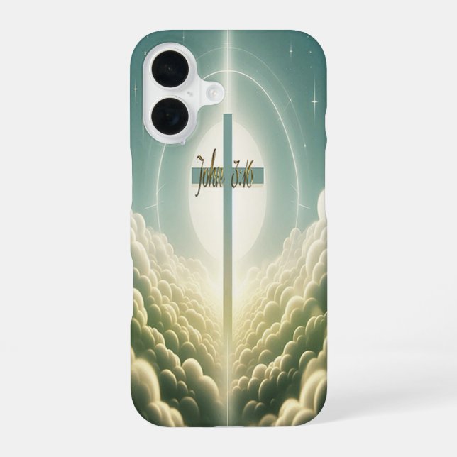 Funda Para iPhone 16 Juan 3:16 (Reverso )