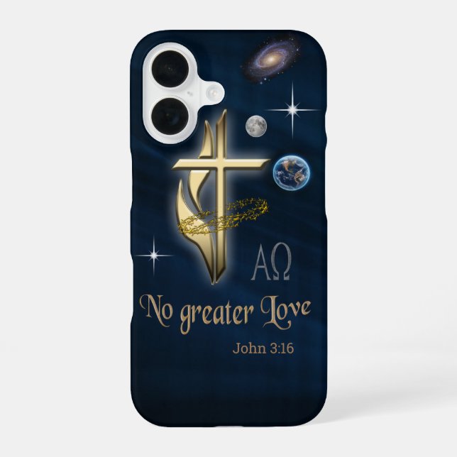 Funda Para iPhone 16 Juan 3:16 (Reverso )