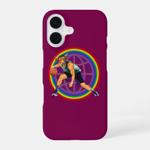 Funda Para iPhone 16 "Jugador de baloncesto en acción"