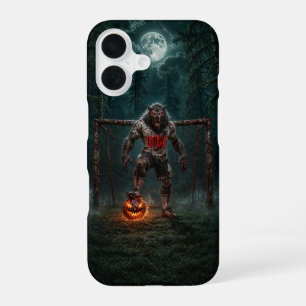 Funda Para iPhone 16 Jugador de Fútbol Hombre Lobo Arte de Terror de Ha
