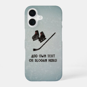 Funda Para iPhone 16 Jugador de Hockey - Patines y Palo de Deporte - ag