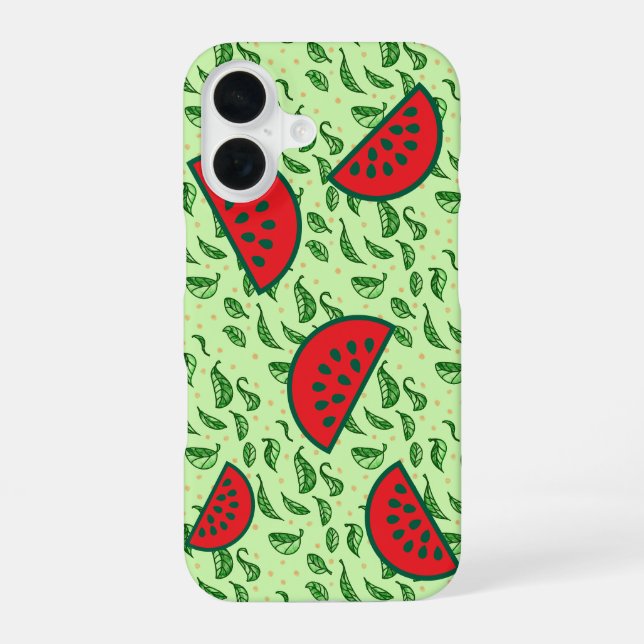 Funda Para iPhone 16 Juicy Watermelon & Leaf (Reverso )