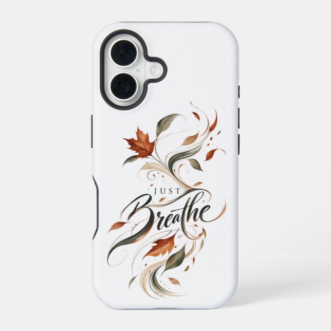Funda para iPhone 16 Just Breathe Fall Leaf (Reverso )