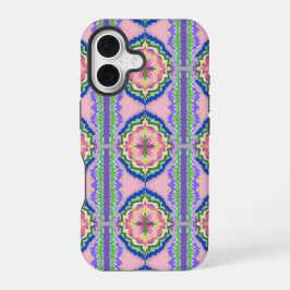 Funda Para iPhone 16 Kaleidoscopio Floral Vibrante: Mandala Rosa y Esme
